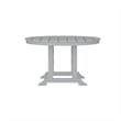 Commercial All Weather Adirondack Table and 4 Chairs with Cupholders in Gray