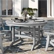 Commercial All Weather Adirondack Table and 4 Chairs with Cupholders in Gray