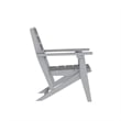 Commercial All Weather Adirondack Table and 4 Chairs with Cupholders in Gray