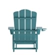 Commercial All-Weather Adirondack Chair with Pullout Ottoman & Cupholder - Blue