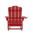 Commercial All-Weather Adirondack Chair with Pullout Ottoman & Cupholder - Red