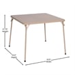 5 Piece Tan Folding Card Table and Chair Set with Upholstered Table Top