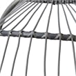 Foldable Hanging Egg Chair with Included C-Stand and Gray Cushions - Gray