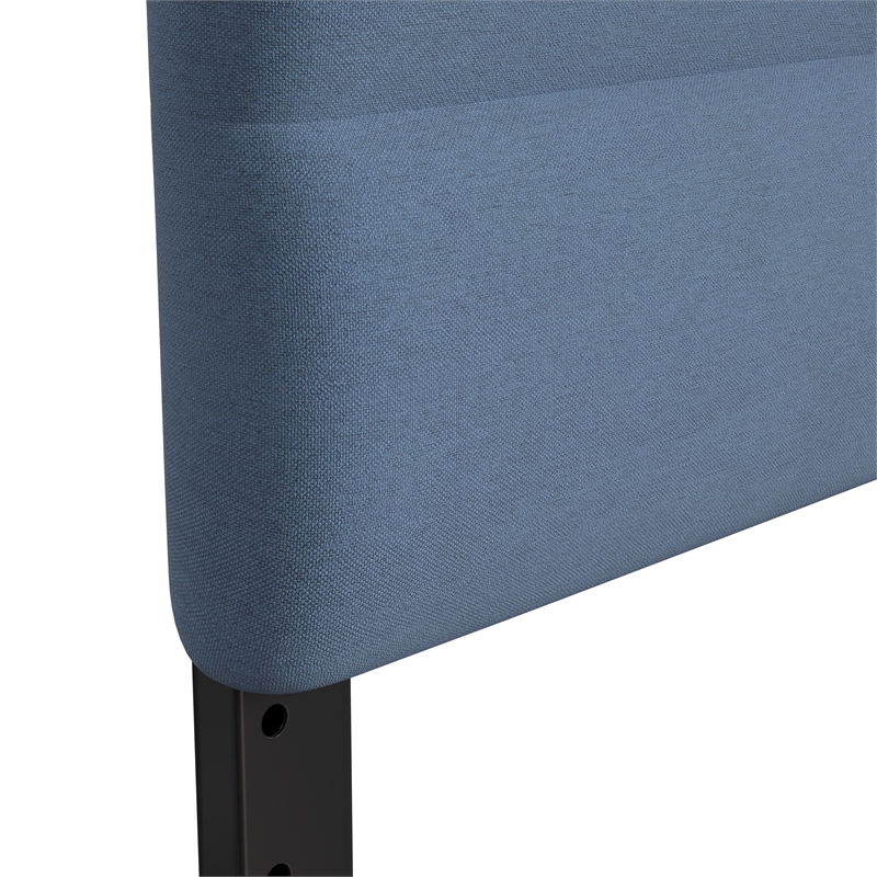 Universal Fit Tufted Upholstered King Headboard in Blue Fabric