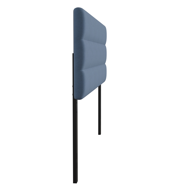Universal Fit Tufted Upholstered King Headboard in Blue Fabric