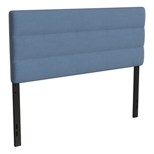 Universal Fit Tufted Upholstered Queen Headboard in Blue Fabric