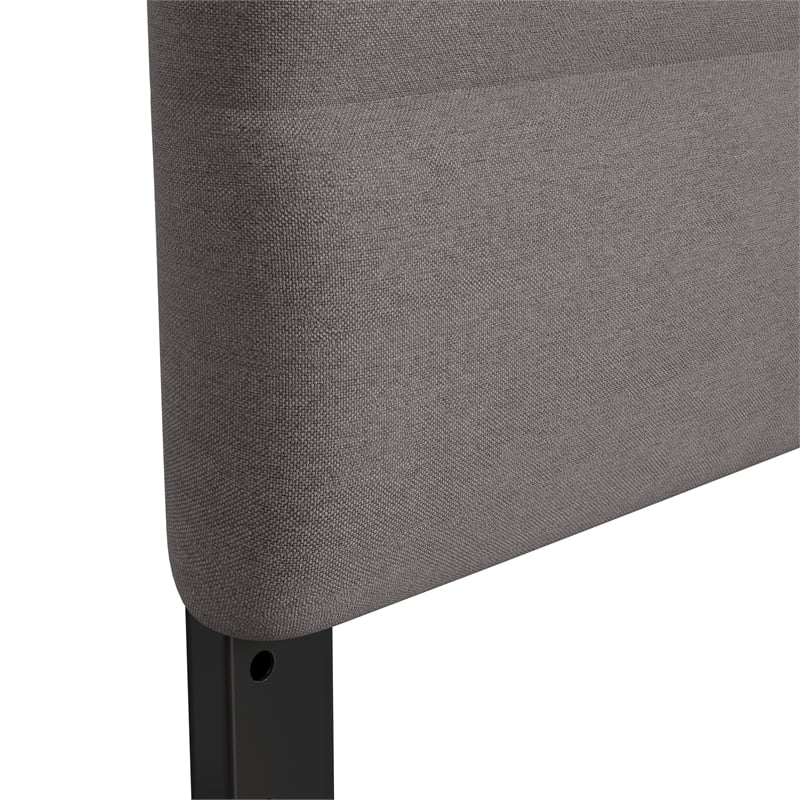Universal Fit Tufted Upholstered Full Headboard in Gray Fabric