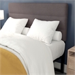Universal Fit Tufted Upholstered Full Headboard in Gray Fabric