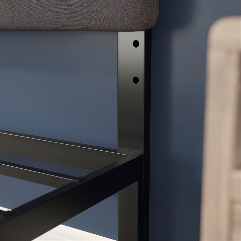 Universal Fit Tufted Upholstered King Headboard in Gray Fabric