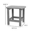 Set of 2 Poly Resin Adirondack Rocking Chairs with 1 Side Table in Gray