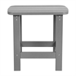 Set of 2 Poly Resin Adirondack Rocking Chairs with 1 Side Table in Gray