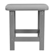 2 Gray Modern Dual Slat Poly Resin Adirondack Rocking Chairs with 1 Side Table