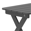 3pc Commercial Indoor/Outdoor Adirondack Set with 2 Loungers Side Table - Gray