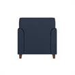 Reception Seating in Navy LeatherSoft Chair with Clean Line Stitched Frame
