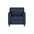 Reception Seating in Navy LeatherSoft Chair with Clean Line Stitched Frame