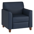 Reception Seating in Navy LeatherSoft Chair with Clean Line Stitched Frame