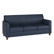Reception Seating in Navy LeatherSoft Sofa with Clean Line Stitched Frame