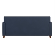 Reception Seating in Navy LeatherSoft Sofa with Clean Line Stitched Frame