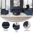 Reception Hospitality Set in Navy with Clean Line Stitched Frame