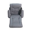 Contemporary Gray LeatherSoft Multi-Position Recliner &Ottoman w/ Wrapped Base