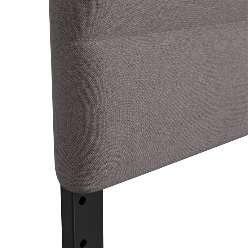 Universal Fit Tufted Upholstered Queen Headboard in Gray Fabric