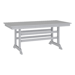 Commercial Grade Indoor-Outdoor 72&quot Rectangle Adirondack Style Table in Black