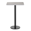 Commercial Gray Dining Table Top with Black Bar Height Base 24