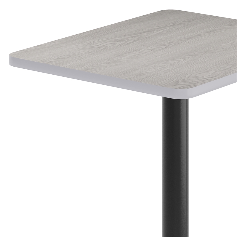 Commercial Gray Dining Table Top with Black Bar Height Base 24