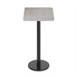 Commercial Gray Dining Table Top with Black Bar Height Base 24
