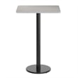 Commercial Gray Dining Table Top with Black Bar Height Base 24