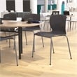 Commercial Grade 770 LB. Capacity Plastic Stack Chair with Lumbar Support-Gray