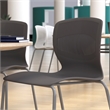 Commercial Grade 770 LB. Capacity Plastic Stack Chair with Lumbar Support-Gray
