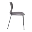 Commercial Grade 770 LB. Capacity Plastic Stack Chair with Lumbar Support-Gray