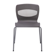 Commercial Grade 770 LB. Capacity Plastic Stack Chair with Lumbar Support-Gray