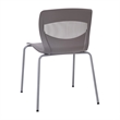 Commercial Grade 770 LB. Capacity Plastic Stack Chair with Lumbar Support-Gray