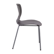 Commercial Grade 770 LB. Capacity Plastic Stack Chair with Lumbar Support-Gray