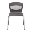 Commercial Grade 770 LB. Capacity Plastic Stack Chair with Lumbar Support-Gray
