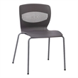 Commercial Grade 770 LB. Capacity Plastic Stack Chair with Lumbar Support-Gray
