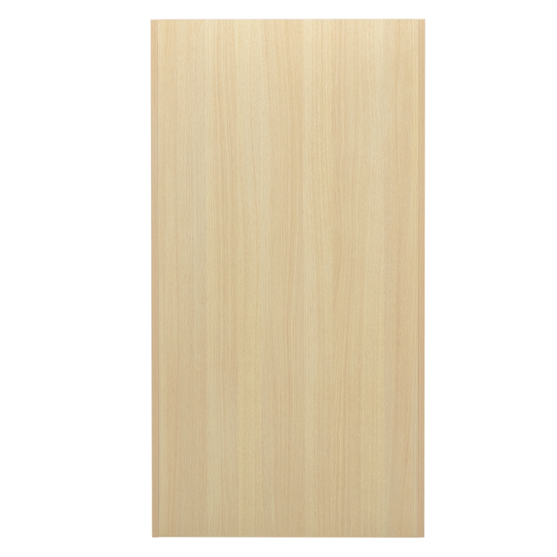 Commercial Grade 32 Gallon Wood Tray Top Trash Enclosure with Drop Hole-Oak