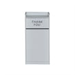 Wood Tray Top Receptacle in Gray - Commercial Grade Push Door Trash Can
