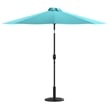 Bundled Set - Teal 9 FT Round Umbrella & Universal Black Cement Waterproof Base