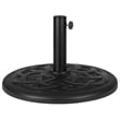 Bundled Set - Teal 9 FT Round Umbrella & Universal Black Cement Waterproof Base