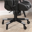 Office Gaming Chair with Roller Wheels & Reclining Back - Gray LeatherSoft