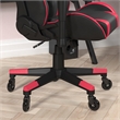 Office Gaming Chair with Roller Wheels & Reclining Back - Red LeatherSoft