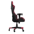 Office Gaming Chair with Roller Wheels & Reclining Back - Red LeatherSoft
