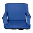 Backpack Reclining Padded Stadium Chairs with Armrests & Storge Pockets in Blue