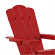 Commercial All-Weather Rocking Adirondack Chair with Swiveling Cupholder - Red