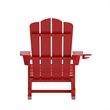 Commercial All-Weather Rocking Adirondack Chair with Swiveling Cupholder - Red