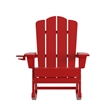 Commercial All-Weather Rocking Adirondack Chair with Swiveling Cupholder - Red