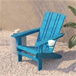 Commercial Grade All-Weather Adirondack Chair with Swiveling Cupholder - Blue